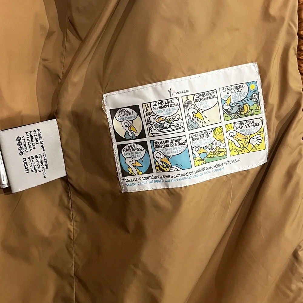 Moncler Copper/Brown Puffer Coat with Fur lined Hood - Picture 5 of 8
